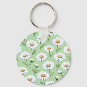 Chaveiro Padrão de margaridas da primavera