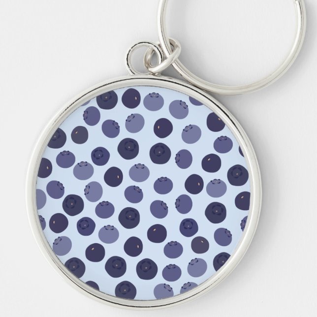 Chaveiro Padrão de mirtilo (Frente)