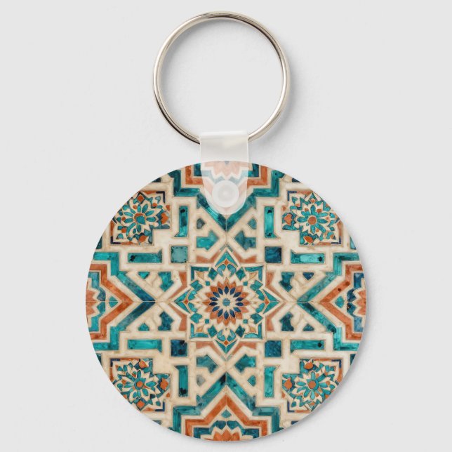 Chaveiro Padrão de Mosaico Marroquino (Frente)