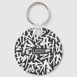 Chaveiro Padrão de Nome Personalizado com Grafite — Urbano 