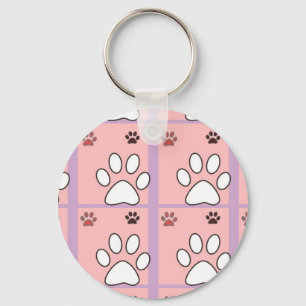 Chaveiro Padrão de patas de animais