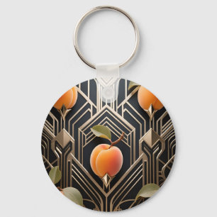 Chaveiro Padrão de Pêssego Art Déco