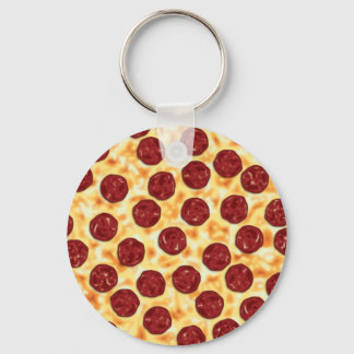 Chaveiro Padrão de Pizza de Pepperoni