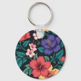 Chaveiro Padrão de repetição de flor silvestre