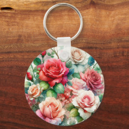 Chaveiro Padrão de Rosa Caprichosa