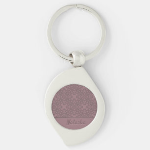 Chaveiro Padrão de Rosa de empoeiramento personalizado