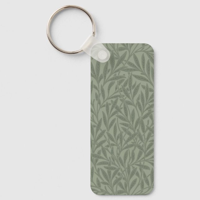 Chaveiro Padrão de Salgueiro William Morris Antigo Verde Sa (Frente)