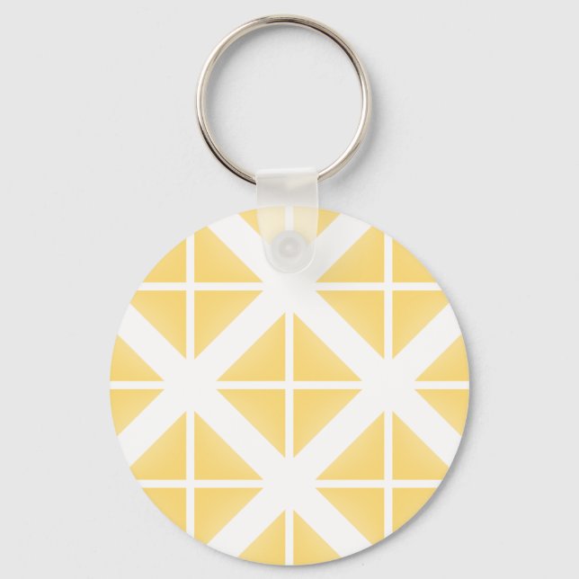 Chaveiro Padrão de triângulo de tendência amarelo (Frente)