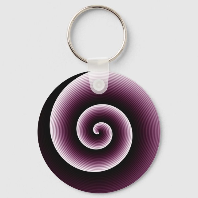 Chaveiro Padrão de Twirl Vermelho Na moda da Borgonha Conte (Frente)