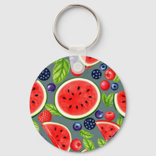 Chaveiro Padrão de Verão Melancia Berry