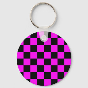 Chaveiro Padrão de Verificação Preto Roxo