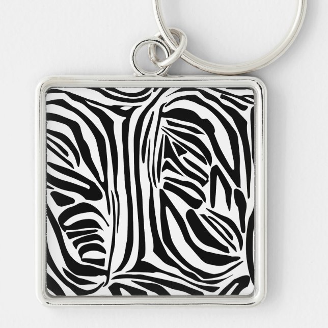 Chaveiro Padrão de zebra (Frente)