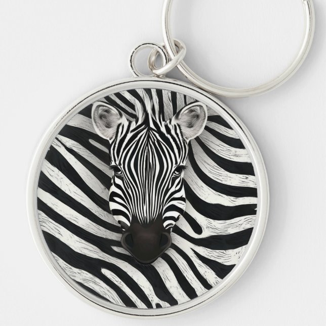 Chaveiro Padrão de zebra (Frente)