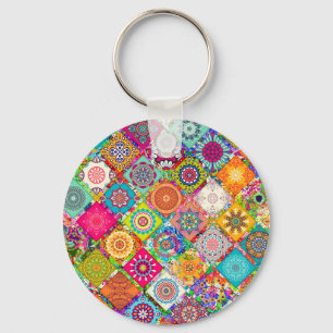 Chaveiro Padrão decorativo contínuo colorido fofo