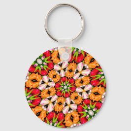 Chaveiro Padrão do Buquê Tulips