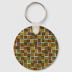 Chaveiro Padrão dos quadrados do mosaico do tom da abstrato