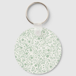 Chaveiro Padrão Floral Botânico Elegante – Natureza Minimal