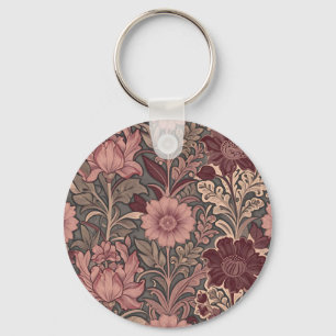 Chaveiro Padrão Floral Inspirado em William Morris