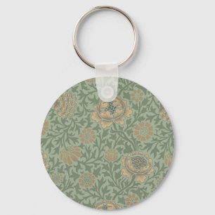 Chaveiro Padrão Floral William Morris Grafton Verde Sálvia