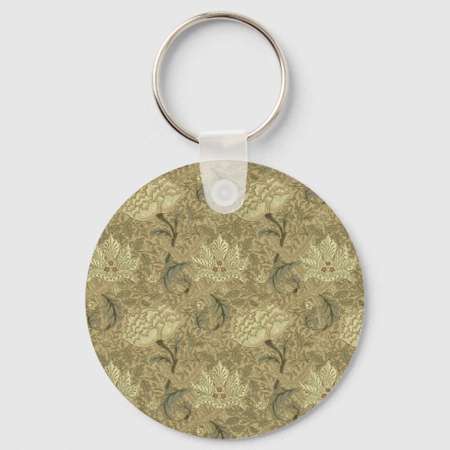 Chaveiro Padrão Floral William Morris Windrush: Vintage (Frente)
