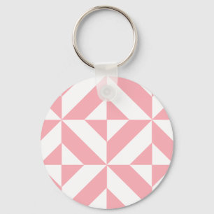 Chaveiro Padrão Geométrico de Deco Cube, de Melão Rosa