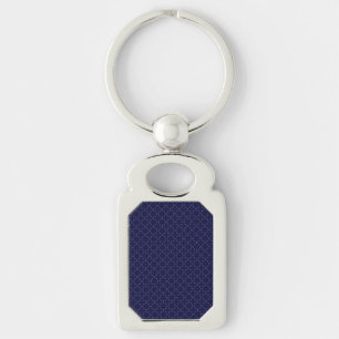Chaveiro Padrão Geométrico Islâmico Azul Escuro