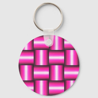 Chaveiro Padrão Geométrico Rosa Sem Costura