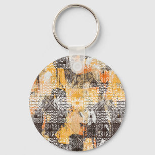 Chaveiro Padrão Geométrico Tribal de Boho