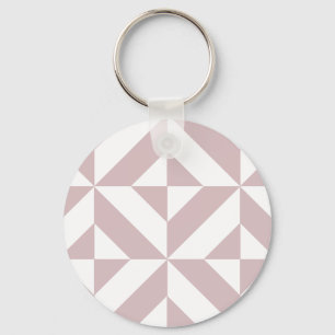 Chaveiro Padrão Mauve Geométrico Deco Cube