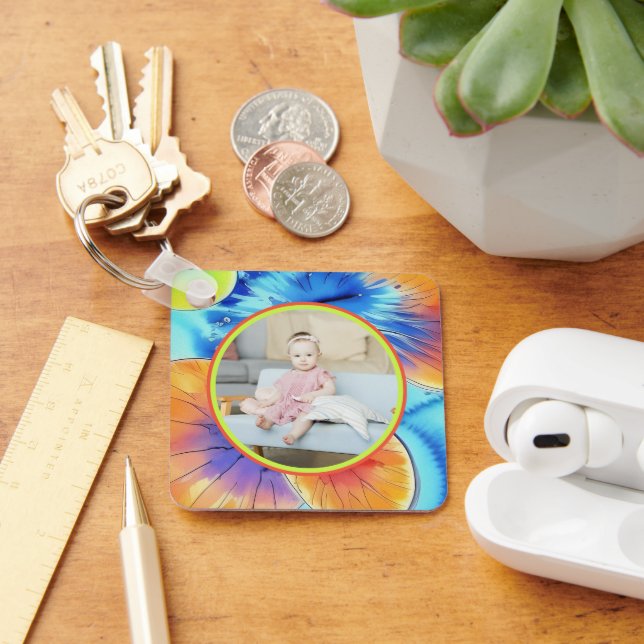 Chaveiro Padrão personalizado de cor d'água do Citrus (Mesa)