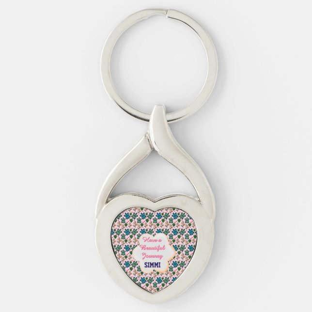 Chaveiro Padrão personalizado de tartaruga (Frente)