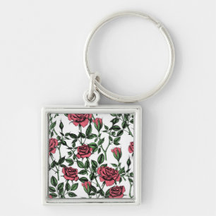 Chaveiro padrão rosa