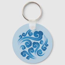 Chaveiro padrão tradicional de nuvem auspiciosa chinesa