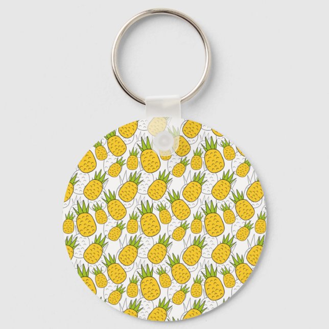 Chaveiro padrão uniforme de fruta | Padrão da superfície da (Frente)