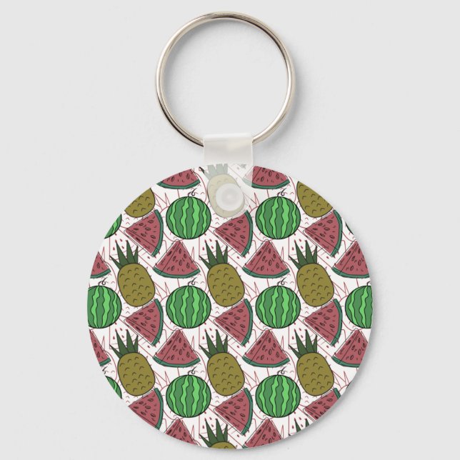 Chaveiro padrão uniforme de fruta | padrão da superfície da (Frente)