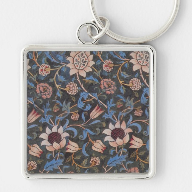 Chaveiro Padrão William Morris Evenlode: Vintage Temperamen (Frente)