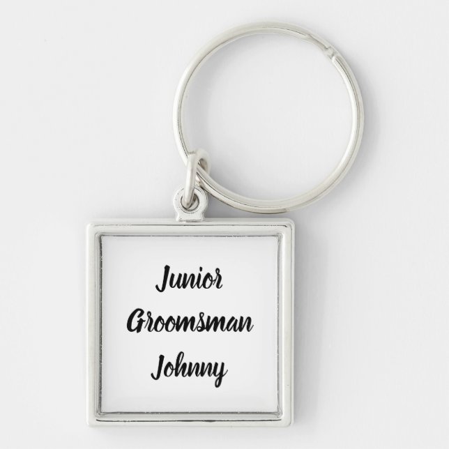 Chaveiro Padrinho de casamento Júnior Oferta de Nome Person (Frente)