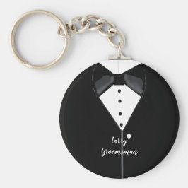 Chaveiro Padrinho de casamento personalizado de smoking pre
