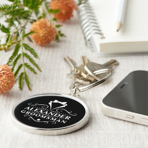 Chaveiro Padrinho de casamento Tuxedo Tie Black Premium Rou