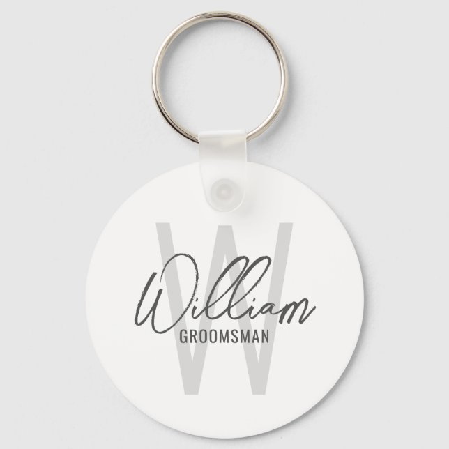 Chaveiro Padrinhos de casamento Personalizados de Script Mo (Frente)