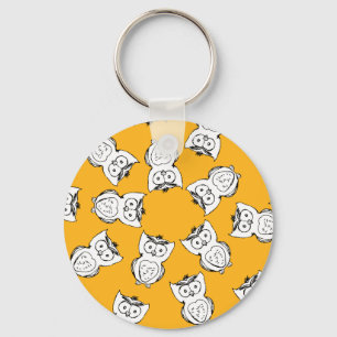Chaveiro Padrões de Cartoon de Coroa Amarelo-Cute Animal