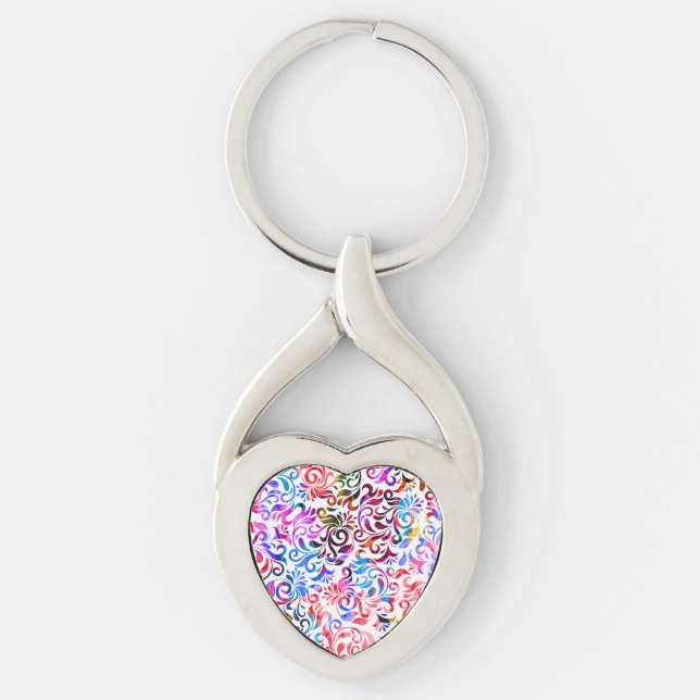 Chaveiro Padrões florais coloridos bonitos Cascas iPhone de (Frente)