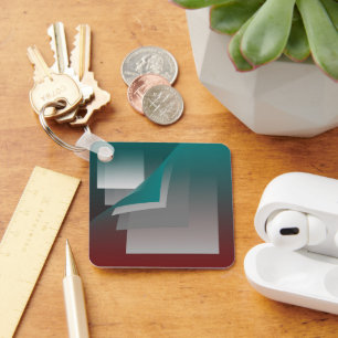 Chaveiro Páginas de cinza Teal Burgundy