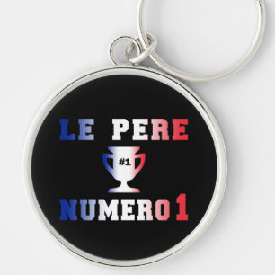 Chaveiro Pai #1 de Le Père Numero 1 no dia dos pais francês