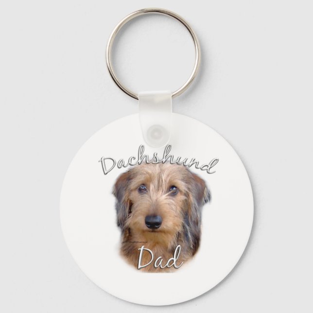 Chaveiro Pai 2 de Dachshund (com fios) (Frente)