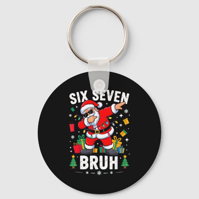 Chaveiro Pai 67 Seis Sete Papai Noel Dabbing Natal  (Frente)