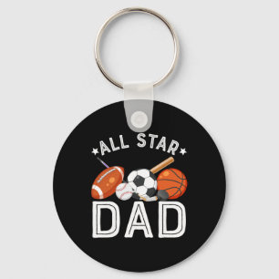 Chaveiro Pai Astro do Menino de Aniversário Sketll Futebol 