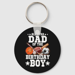 Chaveiro Pai Astro do Menino do Aniversário Sketll Futebol