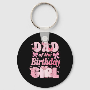 Chaveiro Pai Da Família Birthday Girl Pink Coquette Arco