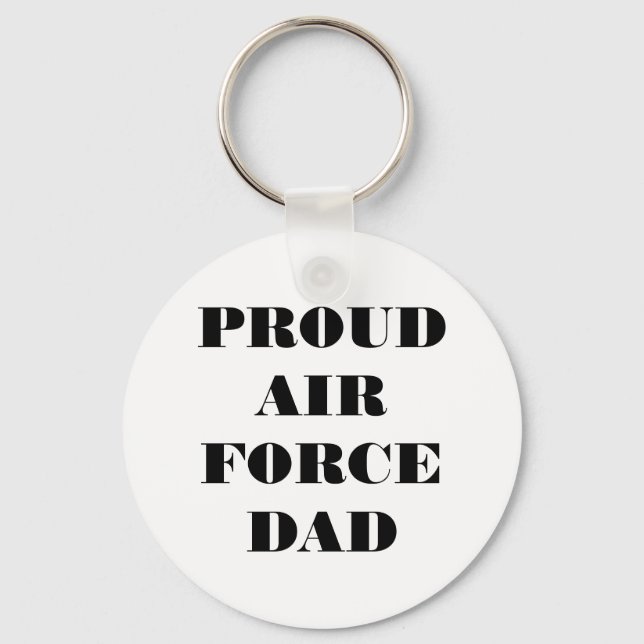 Chaveiro Pai da Força Aérea Orgulhosa da Cadeia-Chave (Frente)